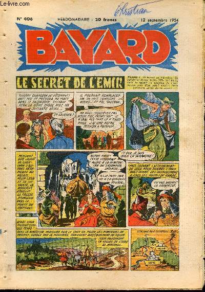 Bayard, nouvelle srie - Hebdomadaire n406 - 12 septembre 1954