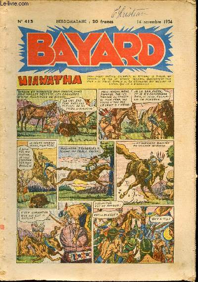 Bayard, nouvelle srie - Hebdomadaire n415 - 14 novembre 1954