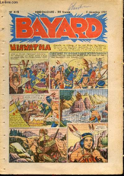 Bayard, nouvelle srie - Hebdomadaire n418 - 5 dcembre 1954