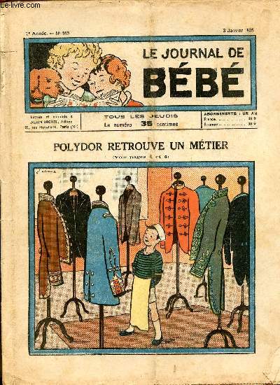 Le journal de Bb - anne 1935 - n165 + 170 + 176 + 178 + 179 + 193 + 202 + 203 + 207 + 213 + 215 + 216 - du 3 janvier au 26 dcembre 1935 (12 numros - incomplet)