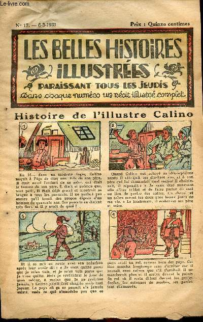 Les belles histoires illustres - n17 - Histoire de l'illustre Calino - 6 mars 1930