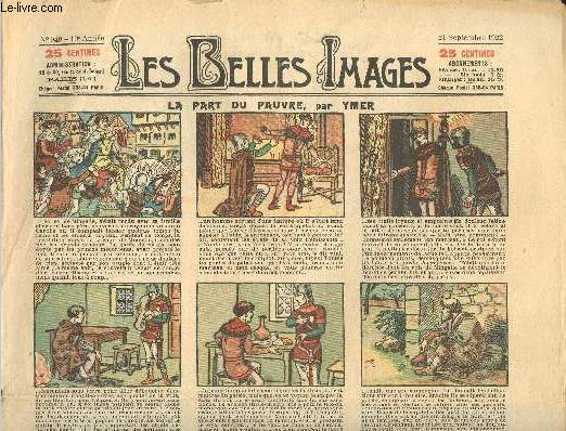 Les belles images n 940 - 21 septembre 1922 - La part du pauvre