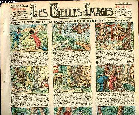 Les belles images n 1016 - 6 mars 1924 - nouvelles aventures extraordinaires de Riquet, Risque-tout et Rirette (7e suite)
