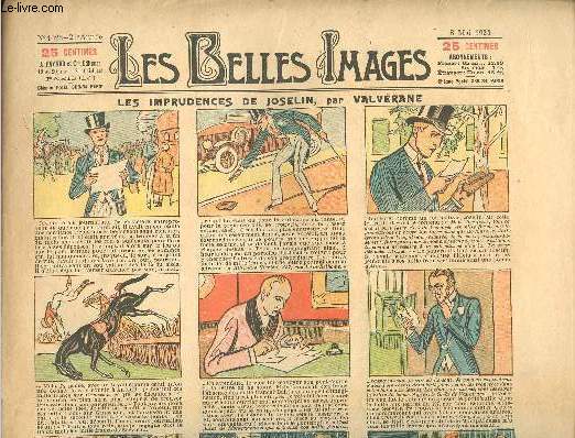 Les belles images n 1025 - 8 mai 1924 - Les imprudences de Joselin