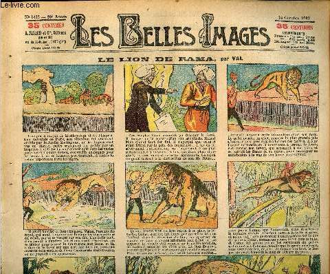 Les belles images n 1413 - 15 octobre 1931 - Le lion de Rama