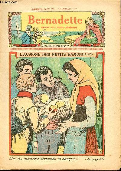 Bernadette - Hebdomadaire n 205 - supplment au 30 janvier 1927 - L'aumne des petits ramoneurs - Faroulet (De Mortanges) - ...