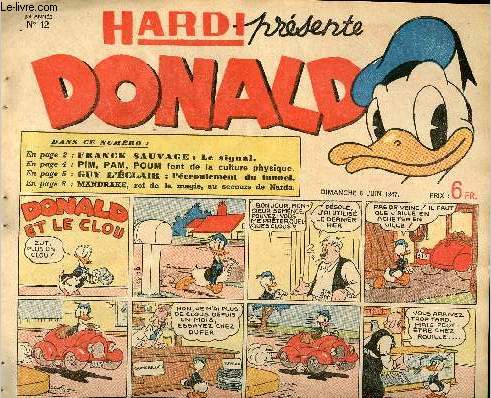 Donald (Hardi prsente) - n 12 - 8 juin 1947 - Donald et le clou