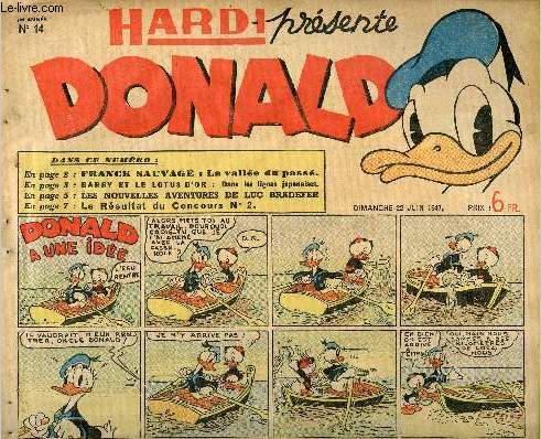 Donald (Hardi prsente) - n 14 - 22 juin 1947 - Donald a une ide