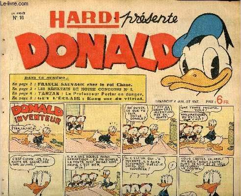 Donald (Hardi prsente) - n 16 - 6 juillet 1947 - Donald inventeur