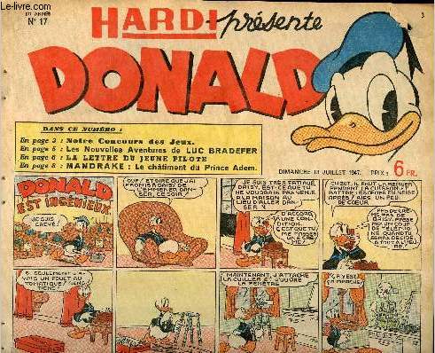 Donald (Hardi prsente) - n 17 - 13 juillet 1947 - Donald est ingnieux