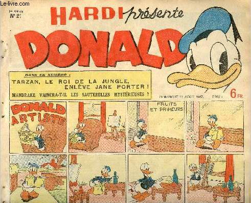 Donald (Hardi prsente) - n 21 - 10 aot 1947 - Donald artiste