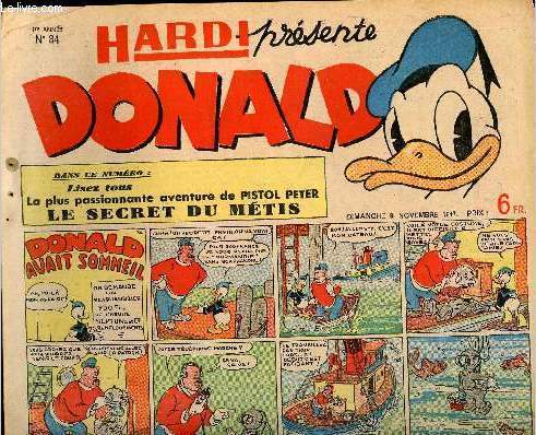 Donald (Hardi prsente) - n 34 - 9 novembre 1947 - Donald avait sommeil