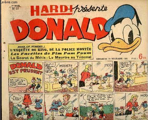 Donald (Hardi prsente) - n 37 - 30 novembre 1947 - Donald est prudent