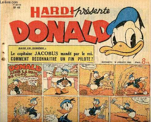 Donald (Hardi prsente) - n 44 - 18 janvier 1948 - Donald aime la noix de coco
