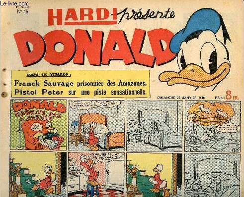 Donald (Hardi prsente) - n 45 - 25 janvier 1948 - Donald n'arrive pas  dormir