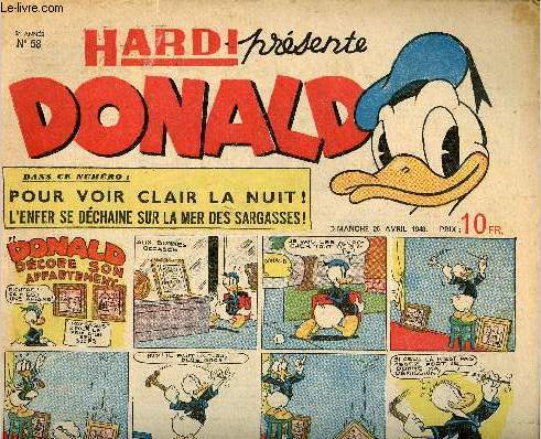 Donald (Hardi prsente) - n 58 - 25 avril 1948 - Donald dcore son appartement