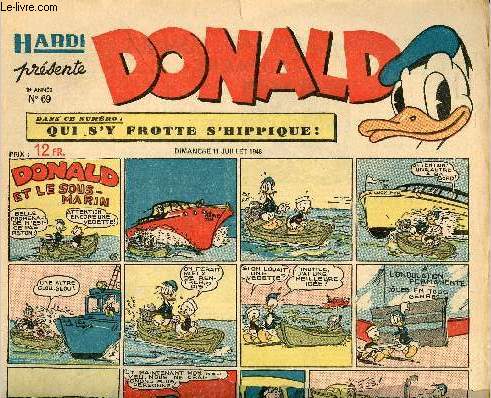 Donald (Hardi prsente) - n 69 - 11 juillet 1948 - Donald et le sous-marin