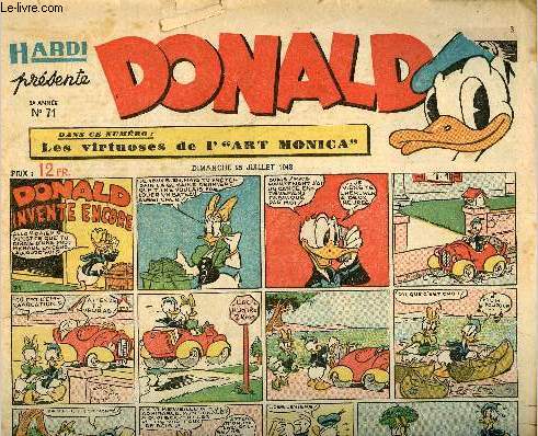 Donald (Hardi prsente) - n 71 - 25 juillet 1948 - Donald invente encore