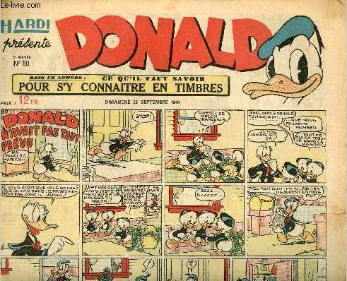 Donald (Hardi prsente) - n 80 - 26 septembre 1948 - Donald n'avait pas tout prvu