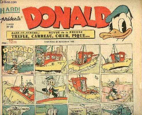 Donald (Hardi prsente) - n 88 - 28 novembre 1948 - Donald a le mal de mer