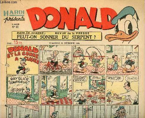 Donald (Hardi prsente) - n 90 - 12 dcembre 1948 - Donald et la gomme  claquer
