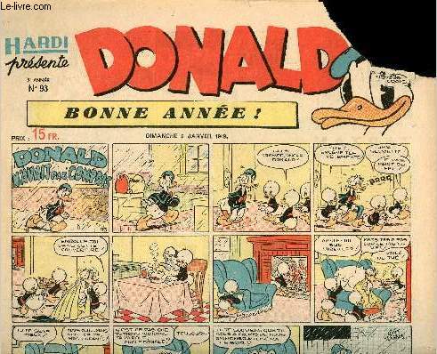 Donald (Hardi prsente) - n 93 - 2 janvier 1949 - Donald n'avait pas compris