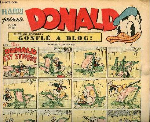 Donald (Hardi prsente) - n 94 - 9 janvier 1949 - Donald est stoque