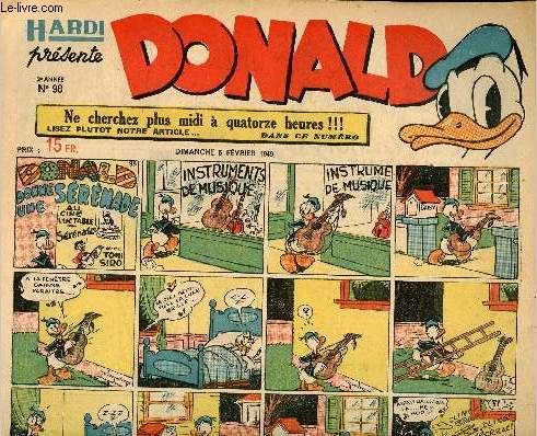 Donald (Hardi prsente) - n 98 - 6 fvrier 1949 - Donald donne une srnade