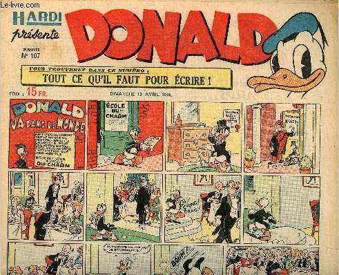 Donald (Hardi prsente) - n 107 - 10 avril 1949 - Donald va dans le monde