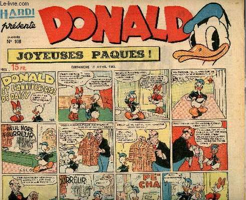 Donald (Hardi prsente) - n 108 - 17 avril 1949 - Donald et l'anniversaire de Daisy