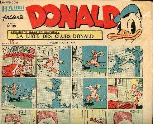 Donald (Hardi prsente) - n 119 - 3 juillet 1949 - Donald somnambule