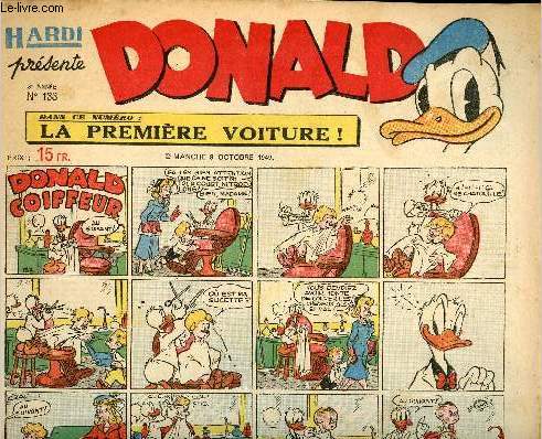 Donald (Hardi prsente) - n 133 - 9 octobre 1949 - Donald coiffeur