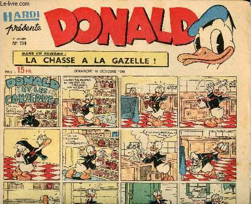 Donald (Hardi prsente) - n 134 - 16 octobre 1949 - Donald et les conserves