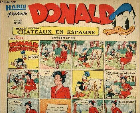 Donald (Hardi prsente) - n 168 - 11 juin 1950 - Donald portraitiste