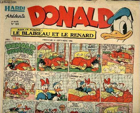 Donald (Hardi prsente) - n 181 - 10 septembre 1950 - Donald Novateur