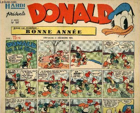 Donald (Hardi prsente) - n 197 - 31 dcembre 1950 - Donald va  la pche