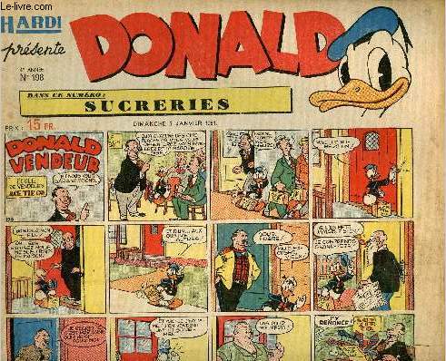 Donald (Hardi prsente) - n 198 - 7 janvier 1951 - Donald vendeur
