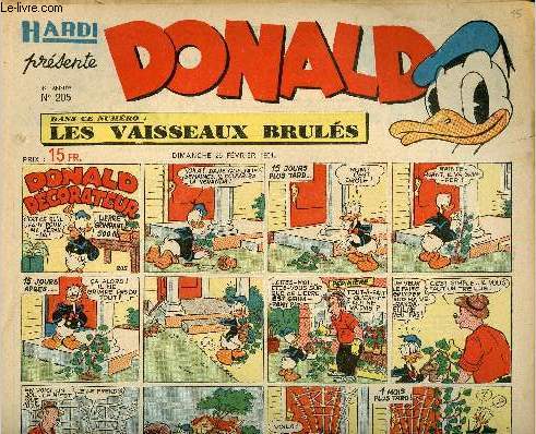 Donald (Hardi prsente) - n 205 - 25 fvrier 1951 - Donald dcorateur