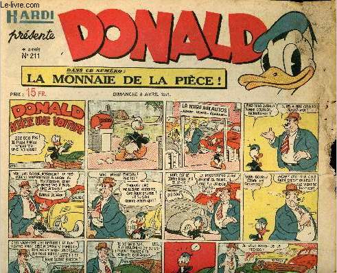 Donald (Hardi prsente) - n 211 - 8 avril 1951 - Donald achte une voiture