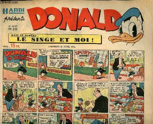 Donald (Hardi prsente) - n 213 - 22 avril 1951 - Donald en vacances