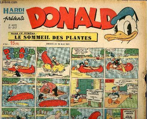Donald (Hardi prsente) - n 217 - 20 mai 1951 - Donald canote