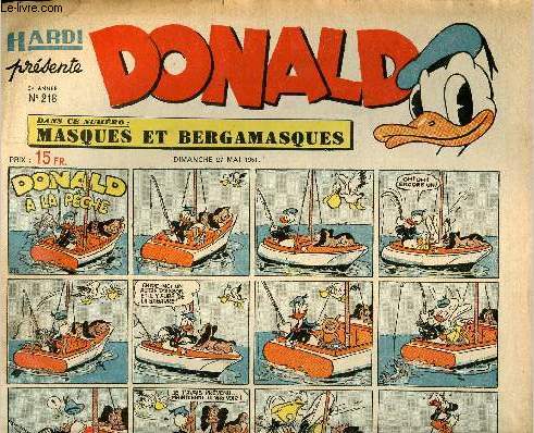 Donald (Hardi prsente) - n 218 - 27 mai 1951 - Donald  la pche