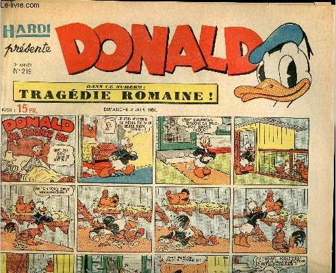 Donald (Hardi prsente) - n 219 - 3 juin 1951 - Donald ne renonce pas
