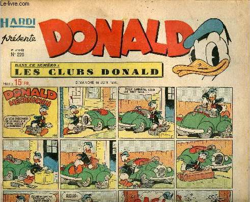 Donald (Hardi prsente) - n 220 - 10 juin 1951 - Donald mcanicien