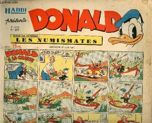 Donald (Hardi prsente) - n 221 - 17 juin 1951 - Donald  la chasse