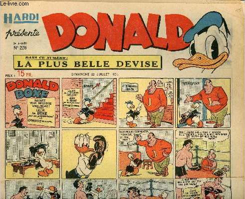 Donald (Hardi prsente) - n 226 - 22 juillet 1951 - Donald boxe