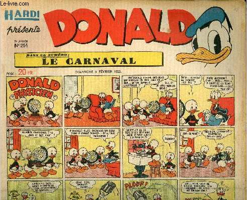 Donald (Hardi prsente) - n 254 - 3 fvrier 1952 - Donald physicien