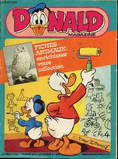 Donald magazine - anne 1983 - Hebdomadaires n20 + 28 + 30 + 49 - du 20 mai au 9 dcembre 1983