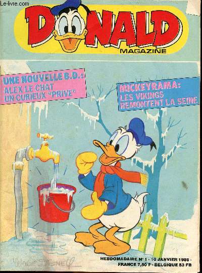 Donald magazine - anne 1986 - Hebdomadaires n1 + 3 + 8 + 11 + 17 + 20 + 22 + 23 + 26 + 28 + 29 + 34 + 35 + 38 + 44 + 50 - du 10 janvier au 19 dcembre 1986