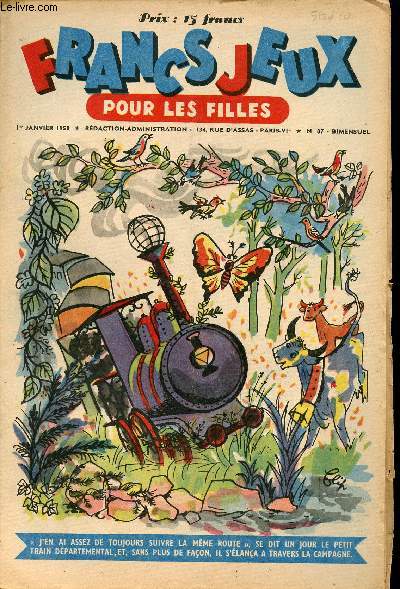 Francs-Jeux pour les filles - n 87 - 1er janvier 1950 - Patinot et Ballinette - Sentinelle des pics neigeux par Mc Cracken - Deux du grand nord par Myrtal - Le vainqueur de la cordillire des andes - Les bon voeux de M. Toudou par Czard - ...